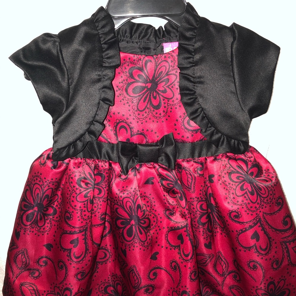 Toddler Dress Red/Black